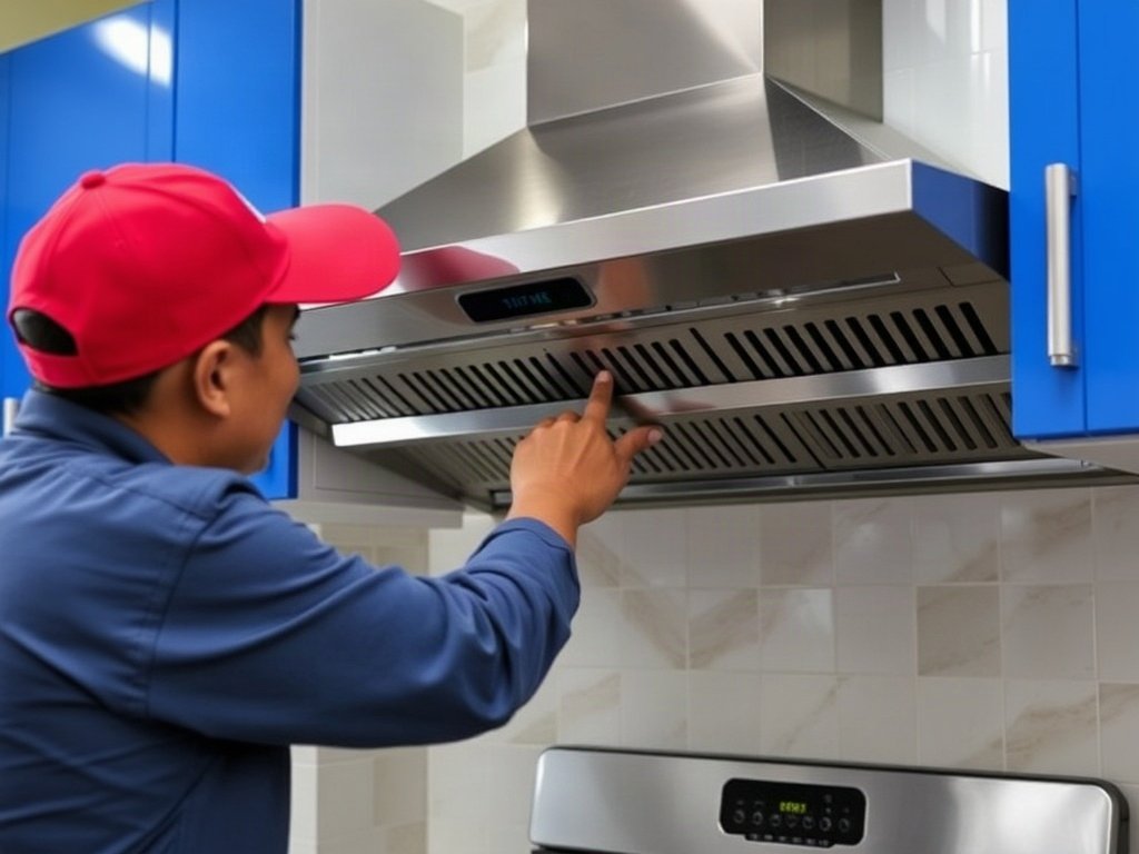 Kiểm tra cuối cùng máy hút mùi sau khi vệ sinh, chắc chắn không còn vết bẩn