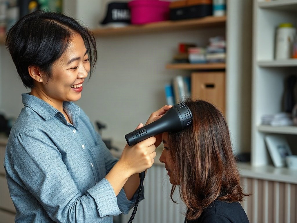 Lắp ráp lại máy sấy tóc sau khi vệ sinh