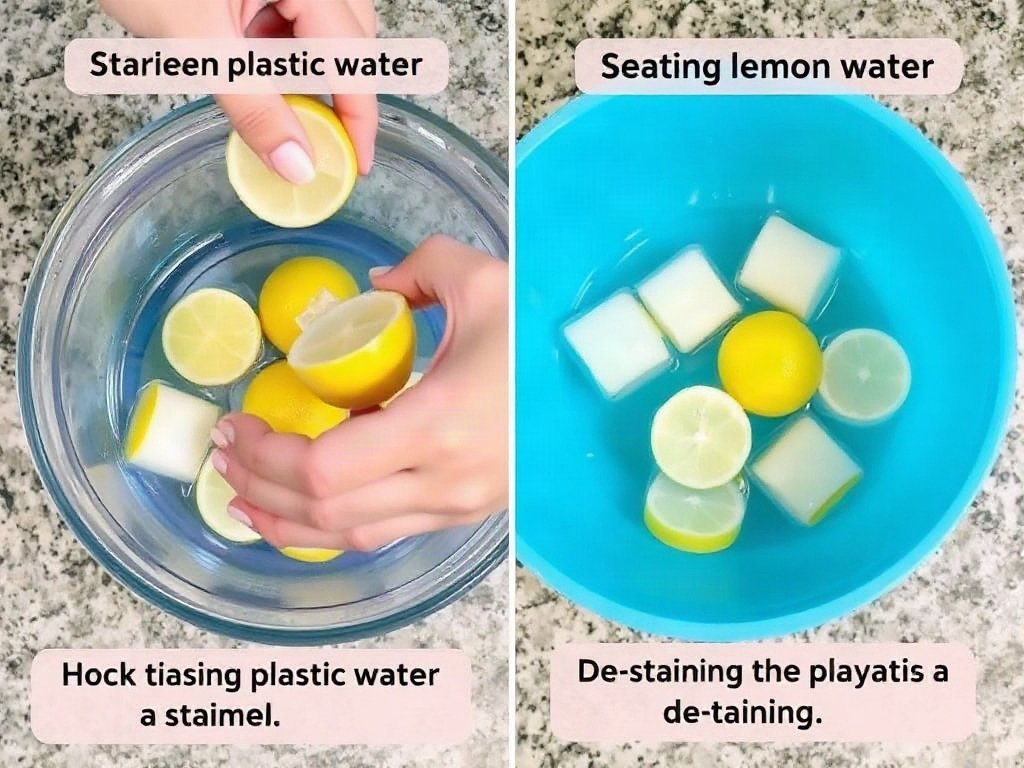 Ngâm đồ nhựa trong nước chanh để tẩy vết bẩn