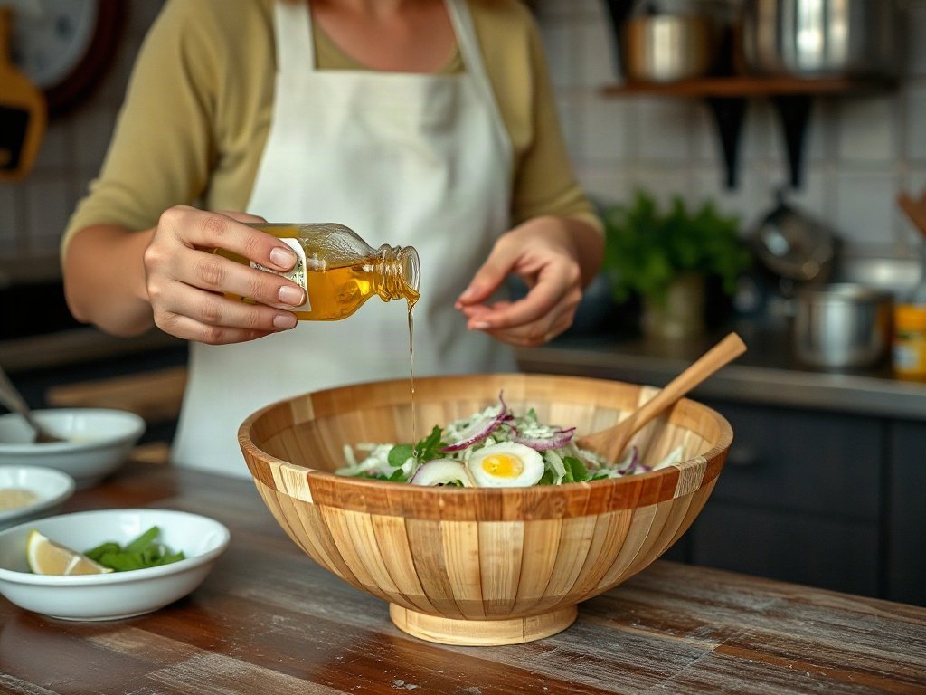 Người Việt bôi dầu tự nhiên vào bát salad tre để đảm bảo độ bền.