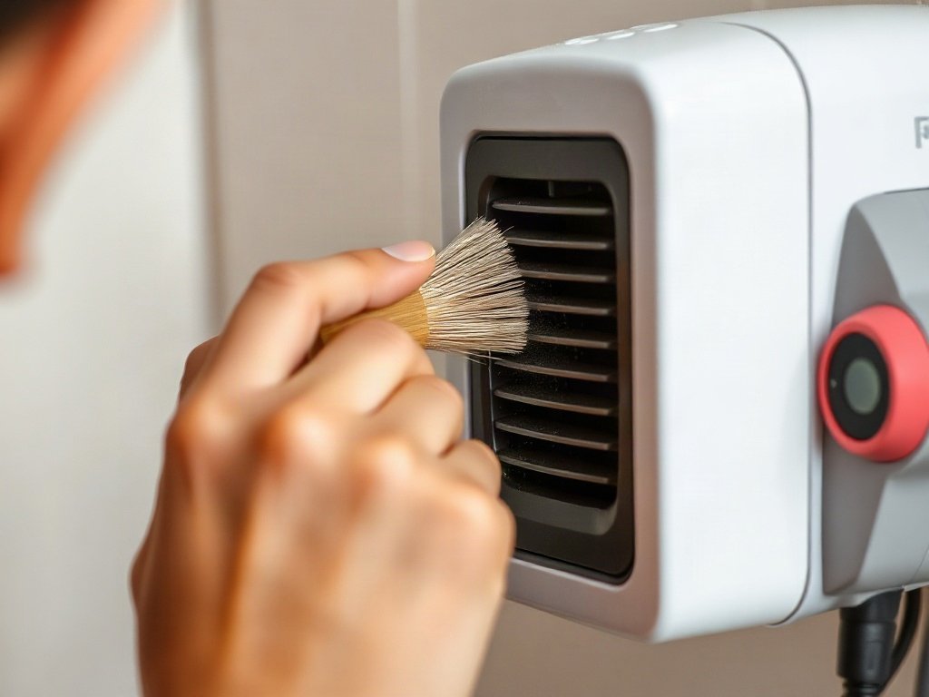 Người Việt dùng bàn chải nhỏ làm sạch máy sấy tóc