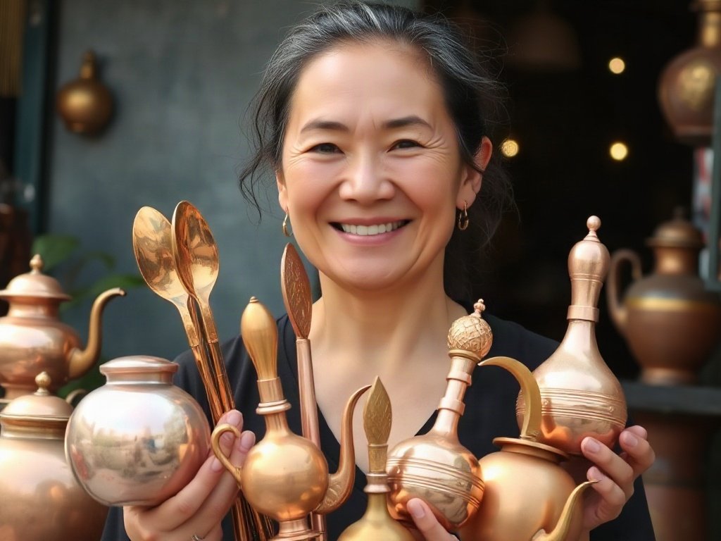Người Việt Nam tự hào khoe đồ đồng sáng bóng.