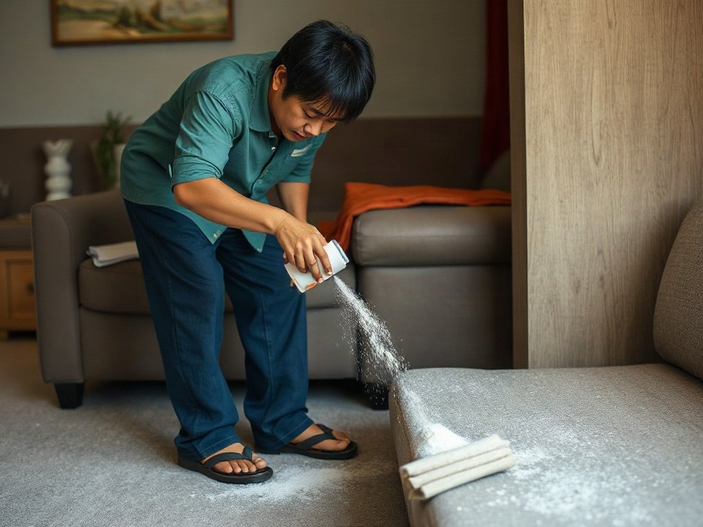Người Việt rải baking soda trên thảm và nệm để hút mùi.