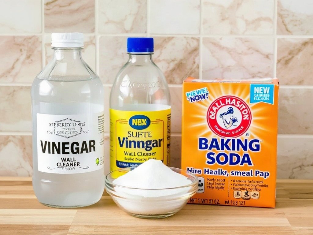 Nguyên liệu tạo dung dịch vệ sinh tự nhiên như giấm và baking soda