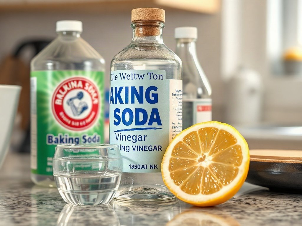 Nguyên liệu tự nhiên như baking soda và giấm