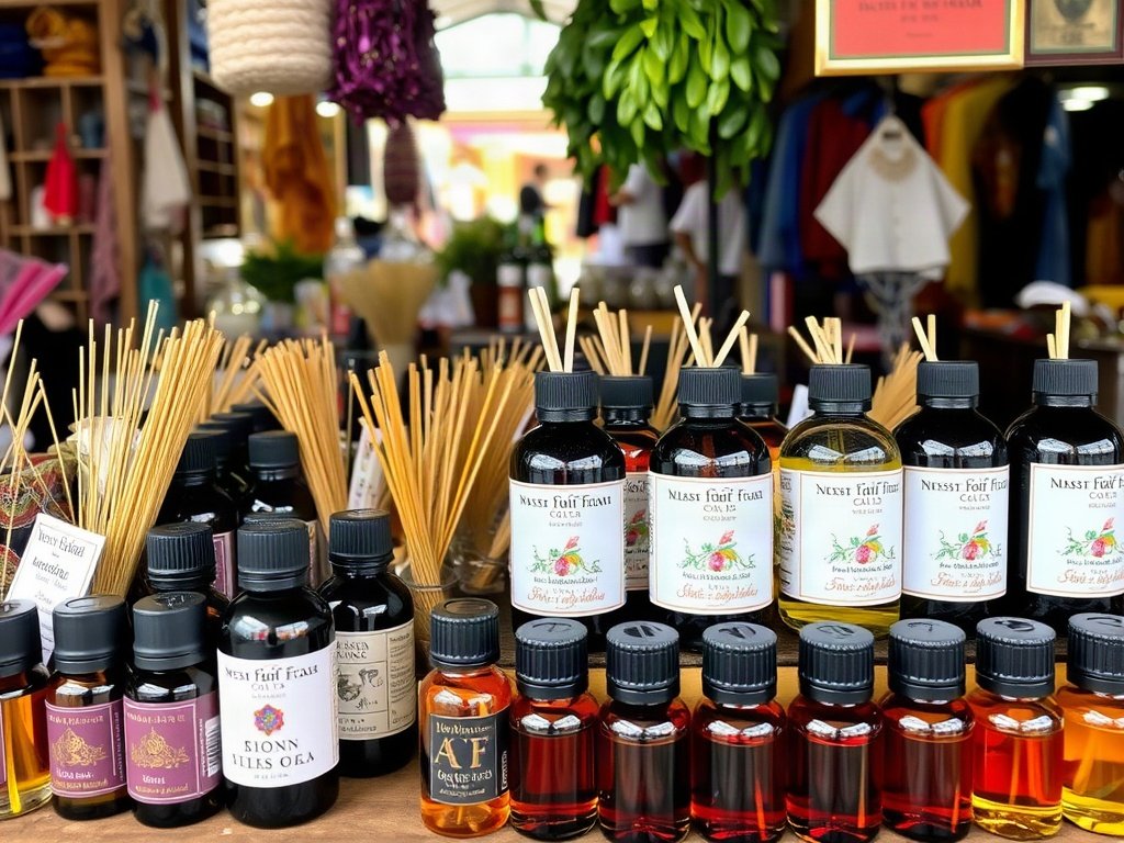Tinh dầu thơm được bày bán tại chợ Việt.