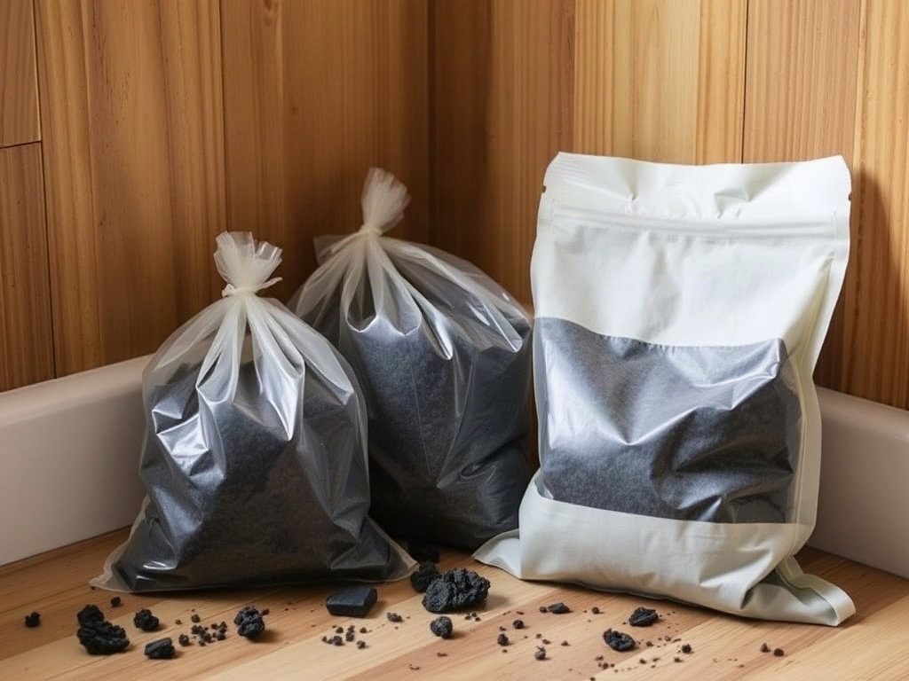 Túi than hoạt tính hút mùi phòng ẩm mốc.