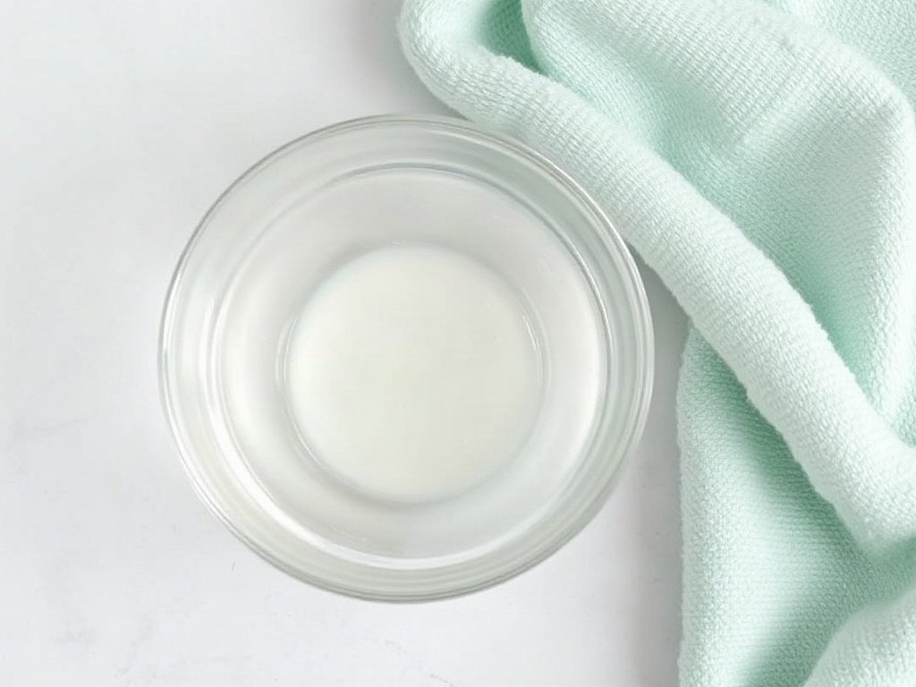 Chuẩn bị dung dịch tẩy rửa nhẹ không ăn mòn cạnh một miếng vải sạch.