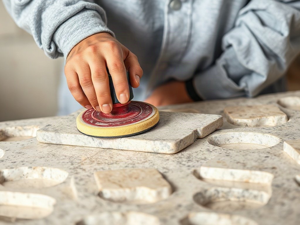 Đánh bóng bề mặt đá cho sáng tự nhiên