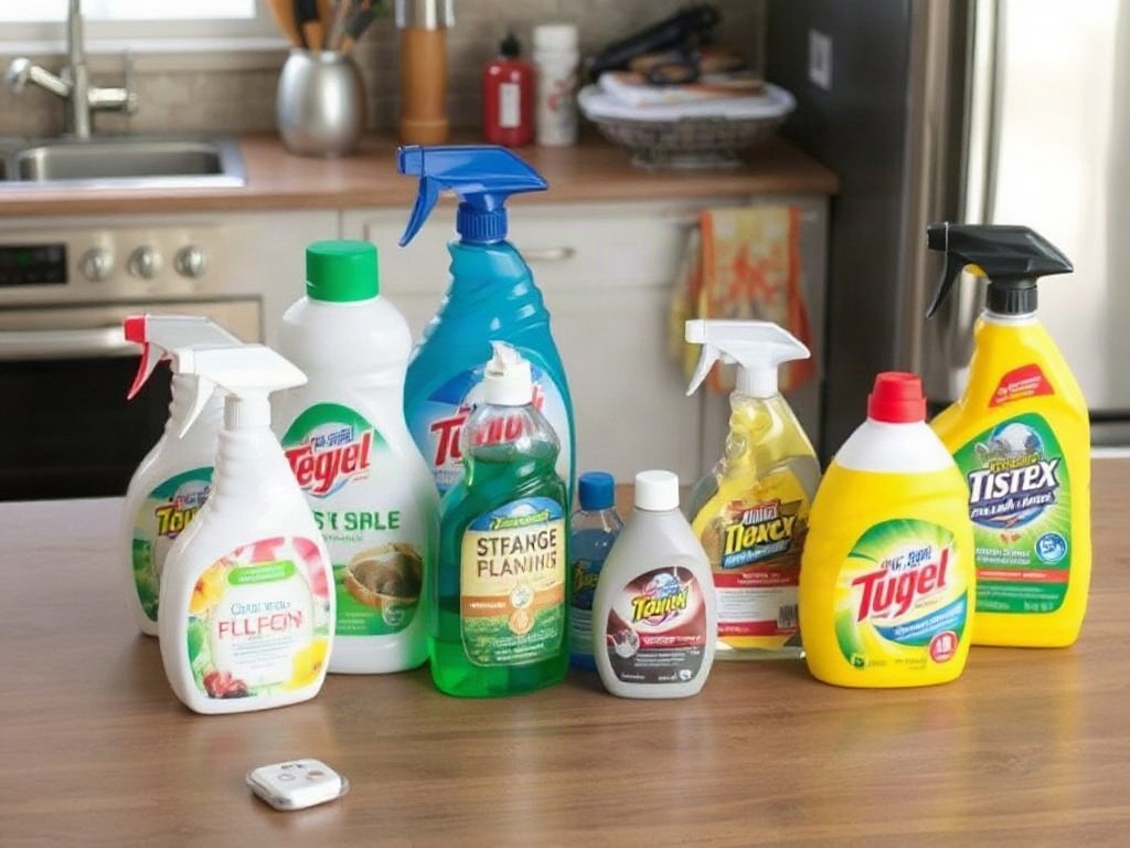 Dụng cụ vệ sinh gia đình dùng để tẩy vết.