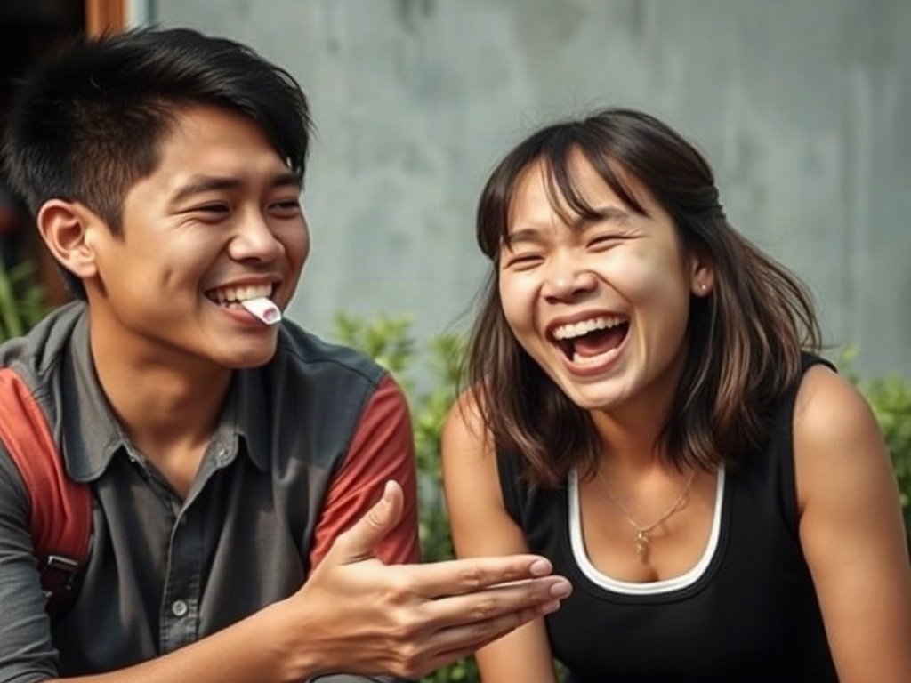 Hai bạn Việt Nam, một người bị kẹo cao su dính tóc cần giúp đỡ