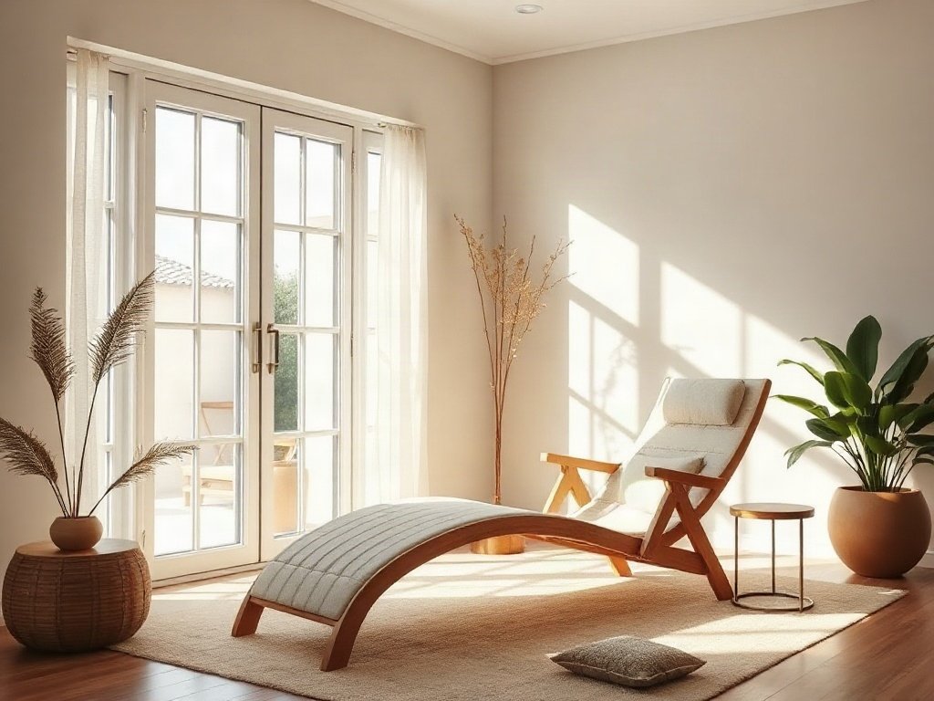 Trang trí tối giản sang trọng với ghế thư giãn gỗ cao cấp