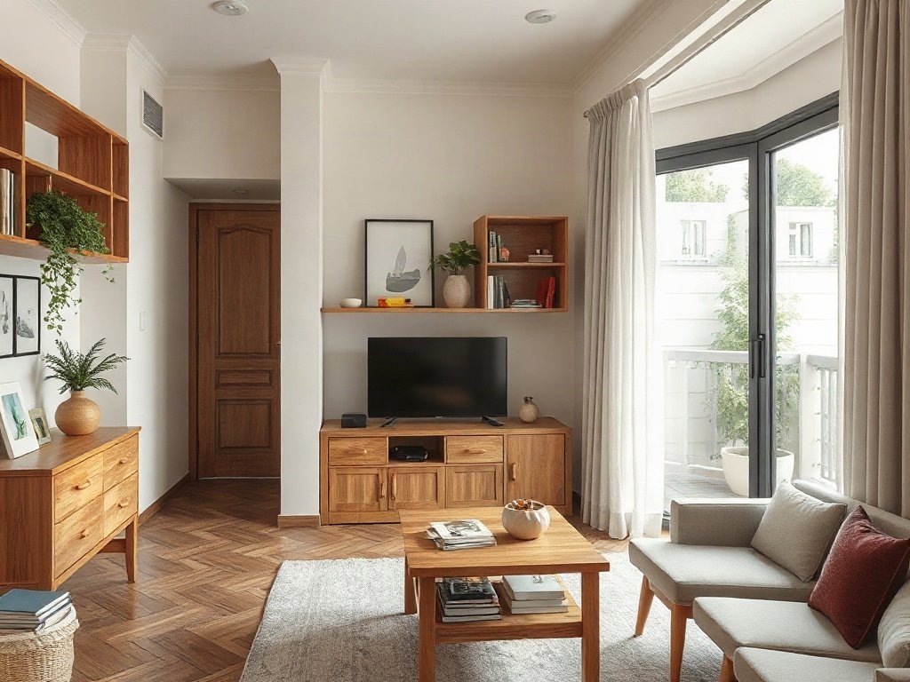 Căn hộ nhỏ tối ưu không gian với nội thất gấp gọn, ánh sáng tự nhiên