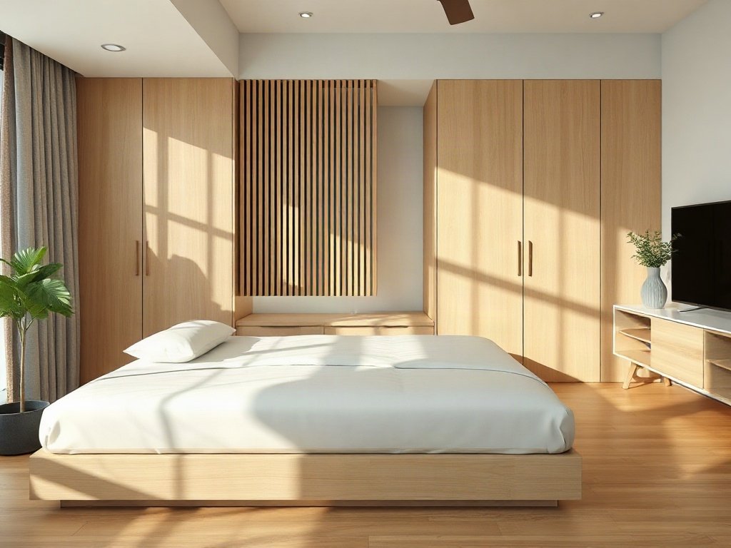 Giường xếp tích hợp hài hòa trong nhà hiện đại Việt