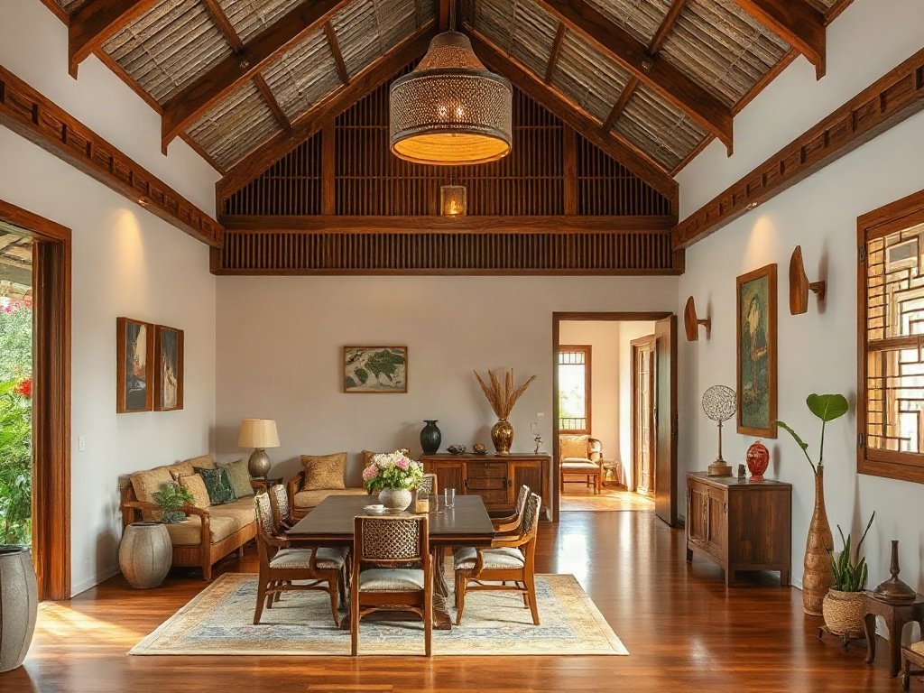 Trang trí phong cách Việt Nam với gỗ tự nhiên