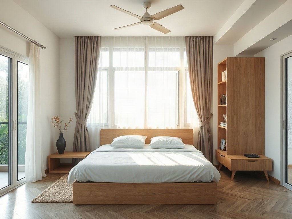 Không gian sống Việt Nam sáng sủa với giường xếp sáng tạo