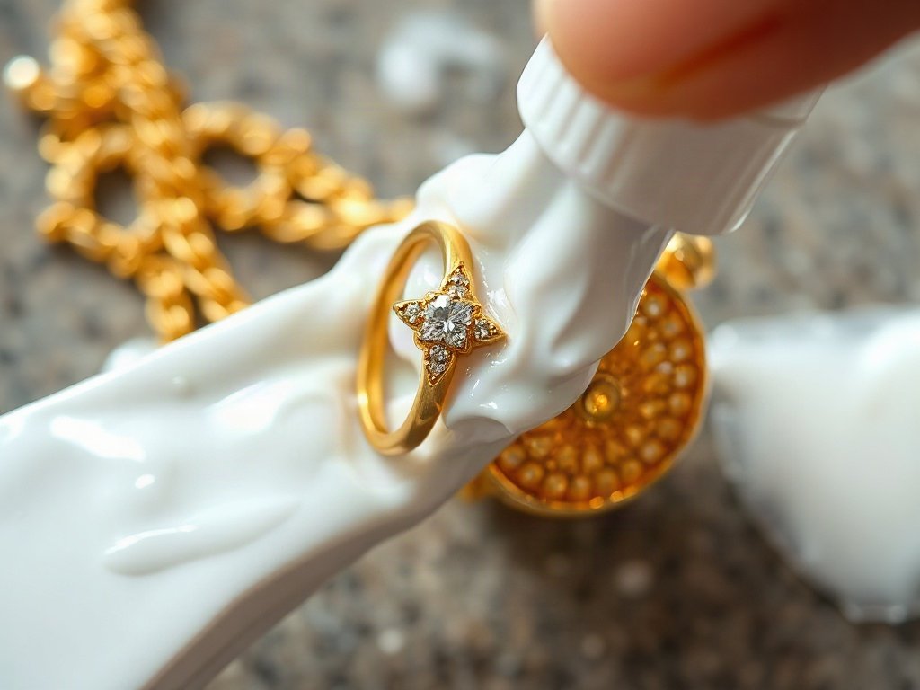 Làm sạch đồ trang sức vàng với kem đánh răng