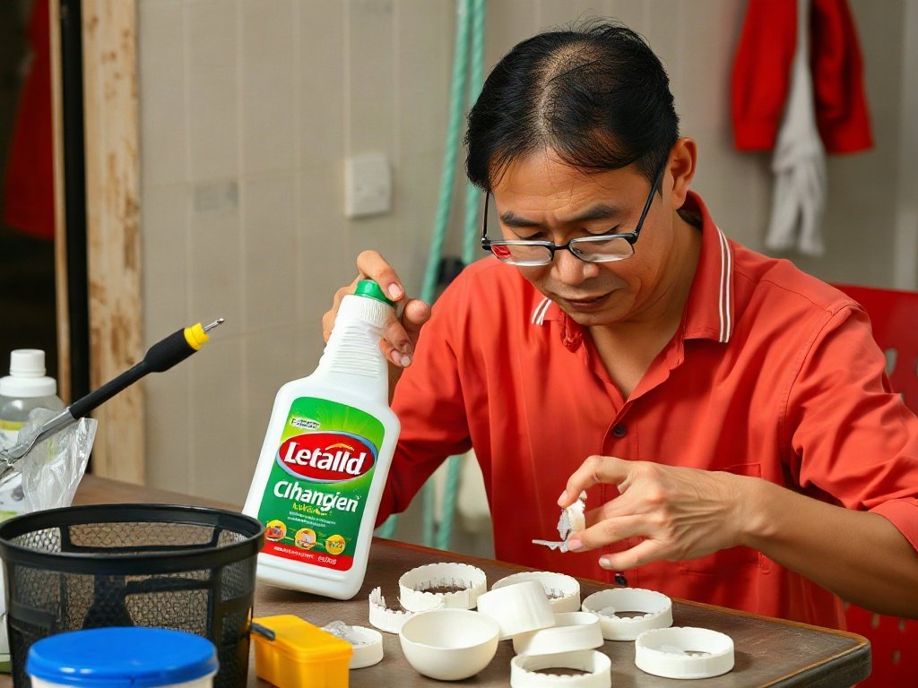 Người Việt áp dụng chất tẩy rửa răng giả trên đồ nhựa
