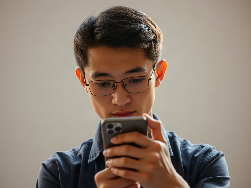 Người Việt Nam điều chỉnh độ sáng màn hình trong cài đặt điện thoại.