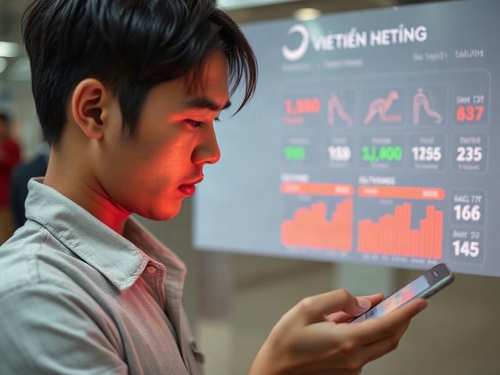 Người Việt Nam xem thống kê sức khỏe pin trong cài đặt điện thoại.
