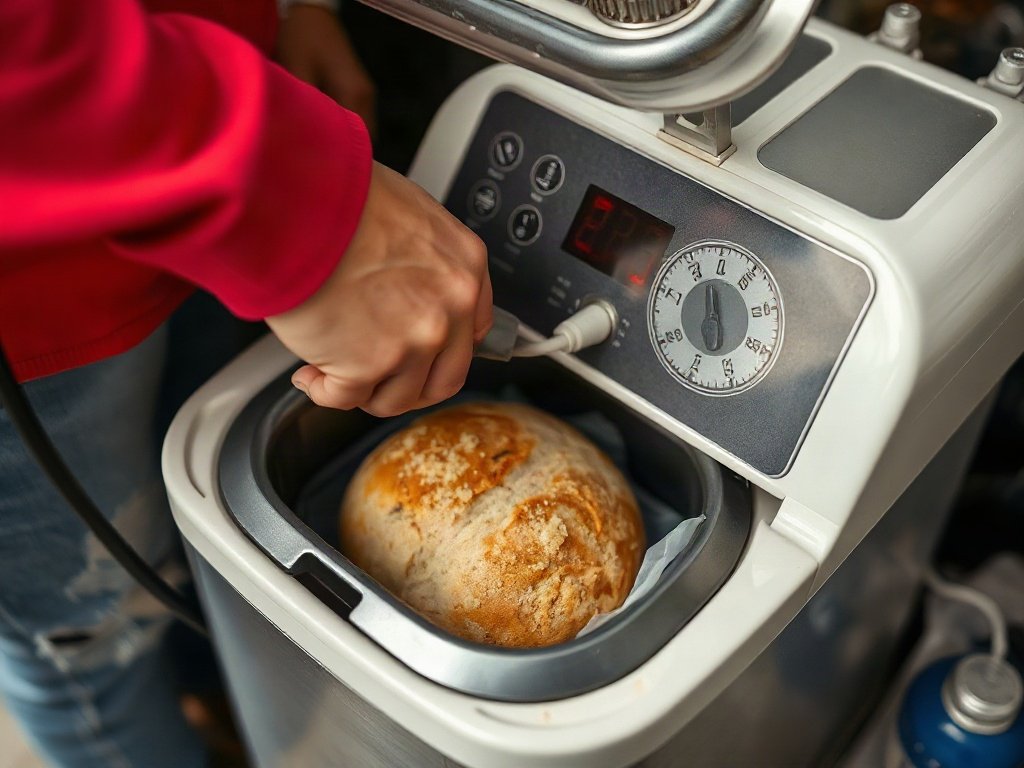 Người Việt ngắt điện máy làm bánh mì.