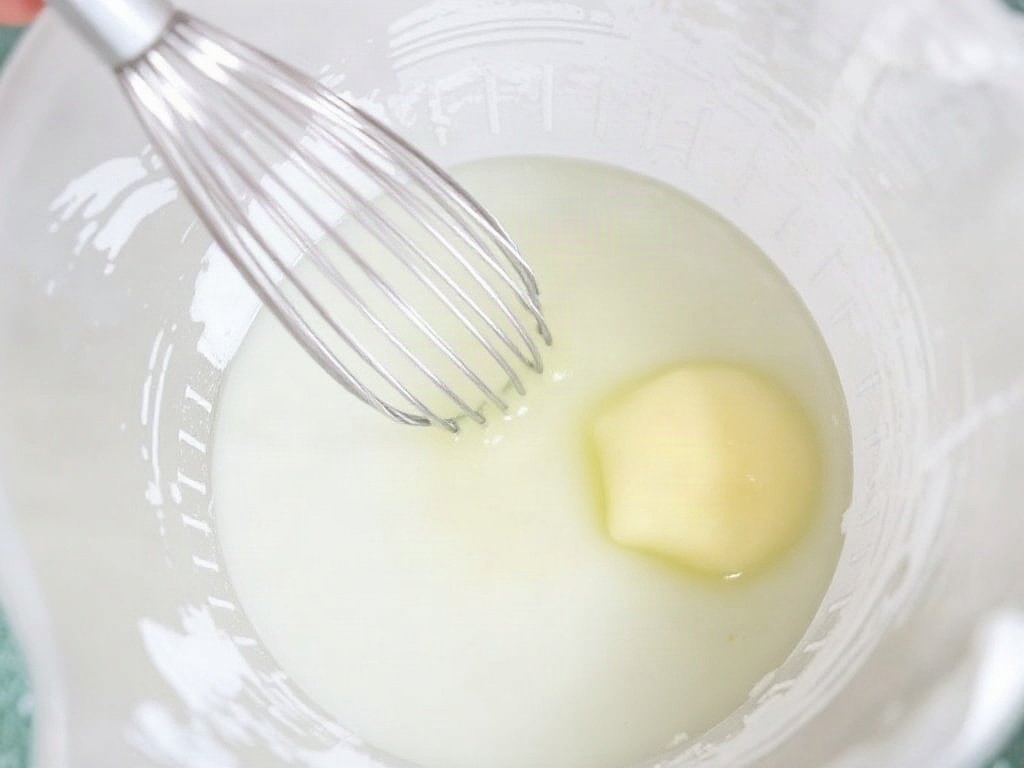 Pha trộn giấm và baking soda thành hỗn hợp làm sạch