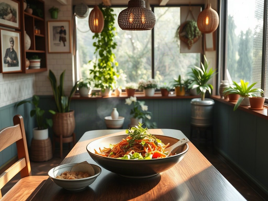 Phòng bếp Việt Nam ấm cúng với không khí trong lành