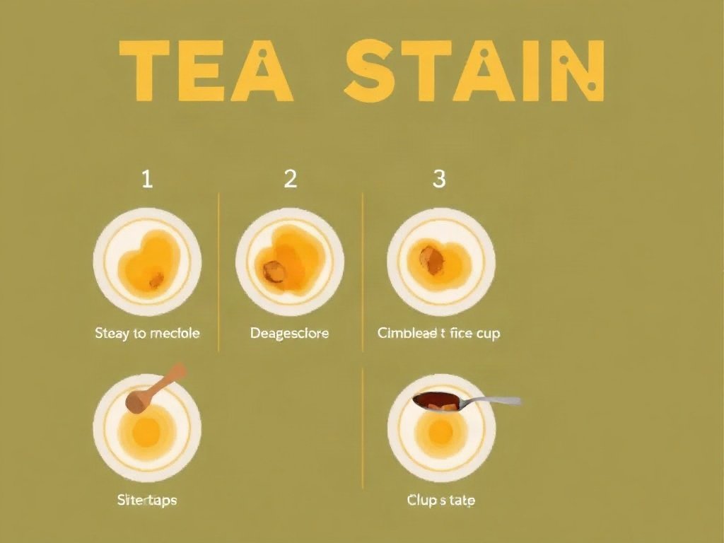Quy trình tẩy vết trà trên các cốc.