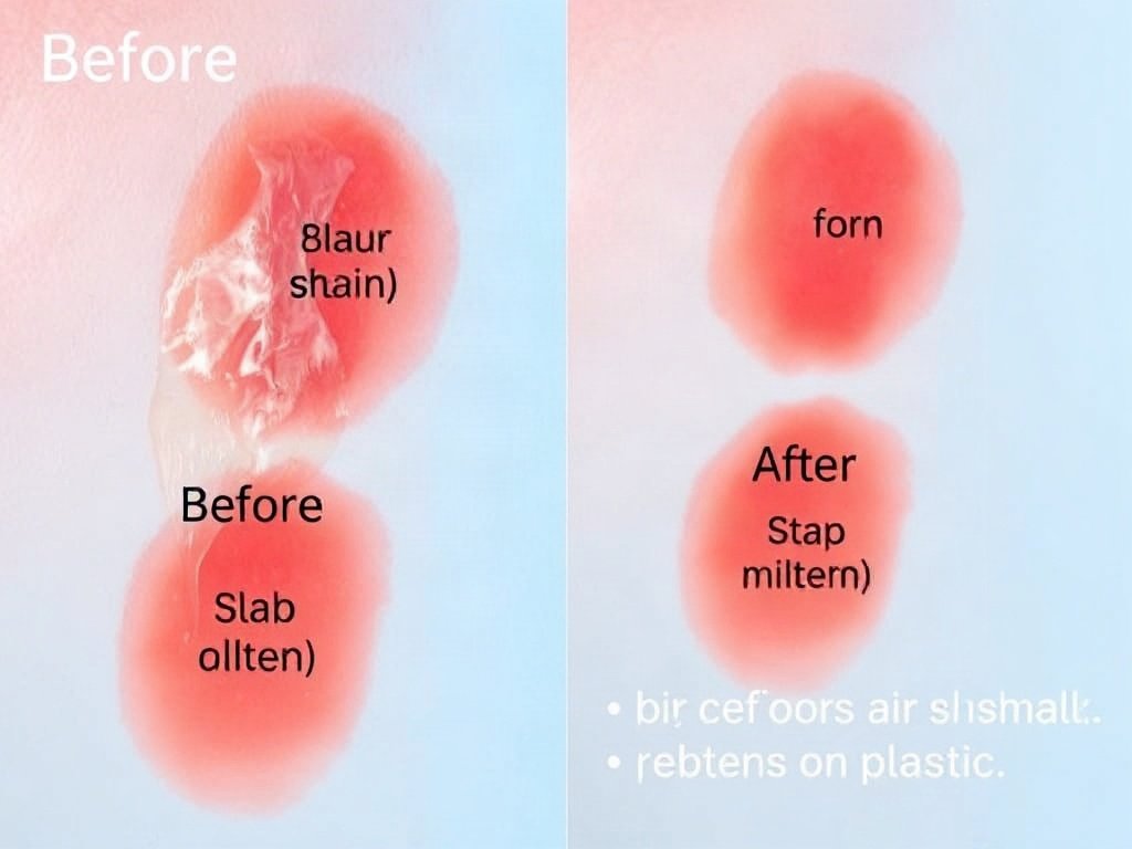 So sánh trước và sau khi làm sạch vết cháy nắng