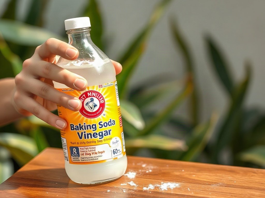 Sử dụng giấm trắng và baking soda để tẩy vết cháy nắng