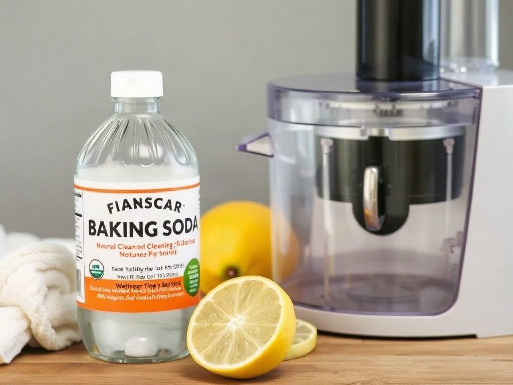 Sử dụng giấm và baking soda để vệ sinh máy ép trái cây