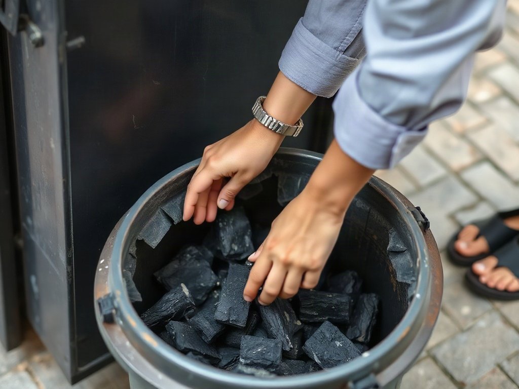 Than hoạt tính trong thùng rác sinh hoạt