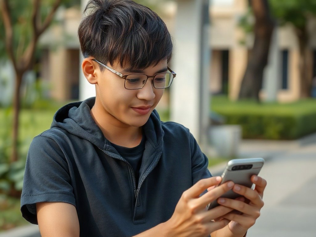 Thiếu niên Việt Nam tắt ứng dụng ngầm để quản lý pin tốt hơn.