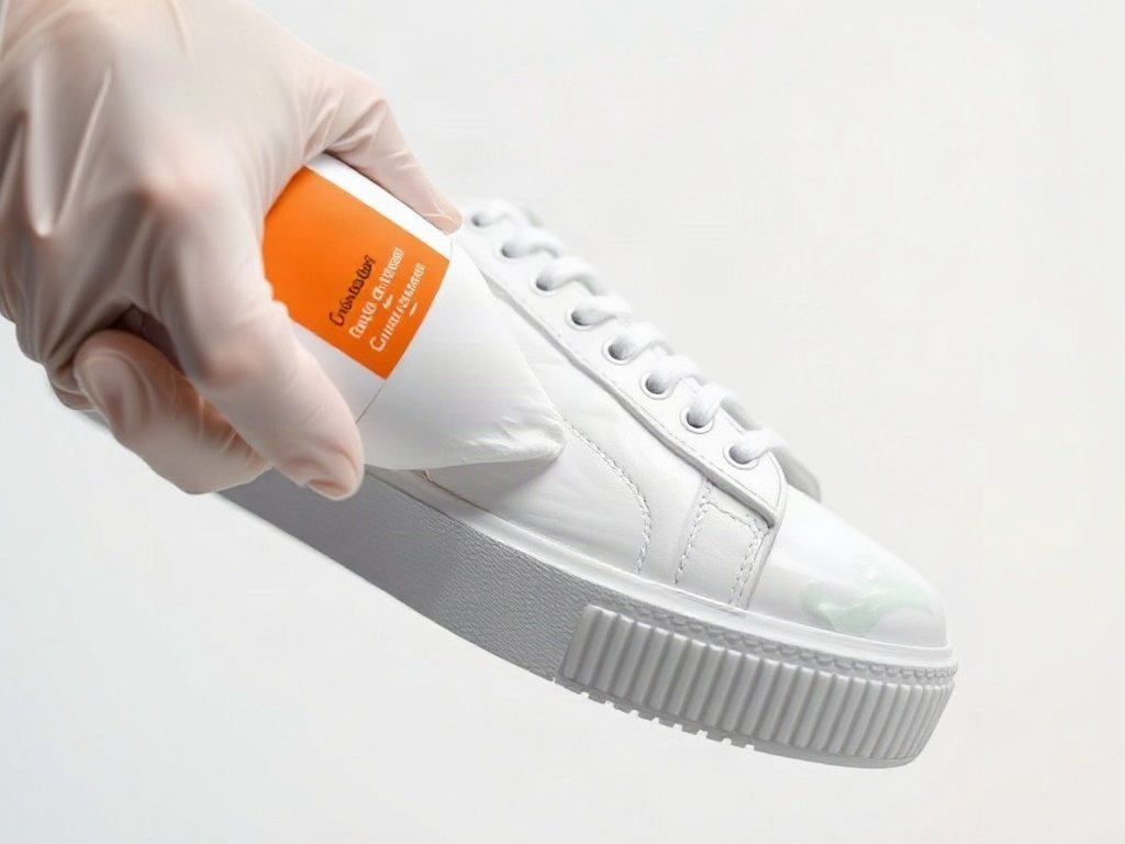 Thoa kem đánh răng lên giày sneaker trắng để làm sạch