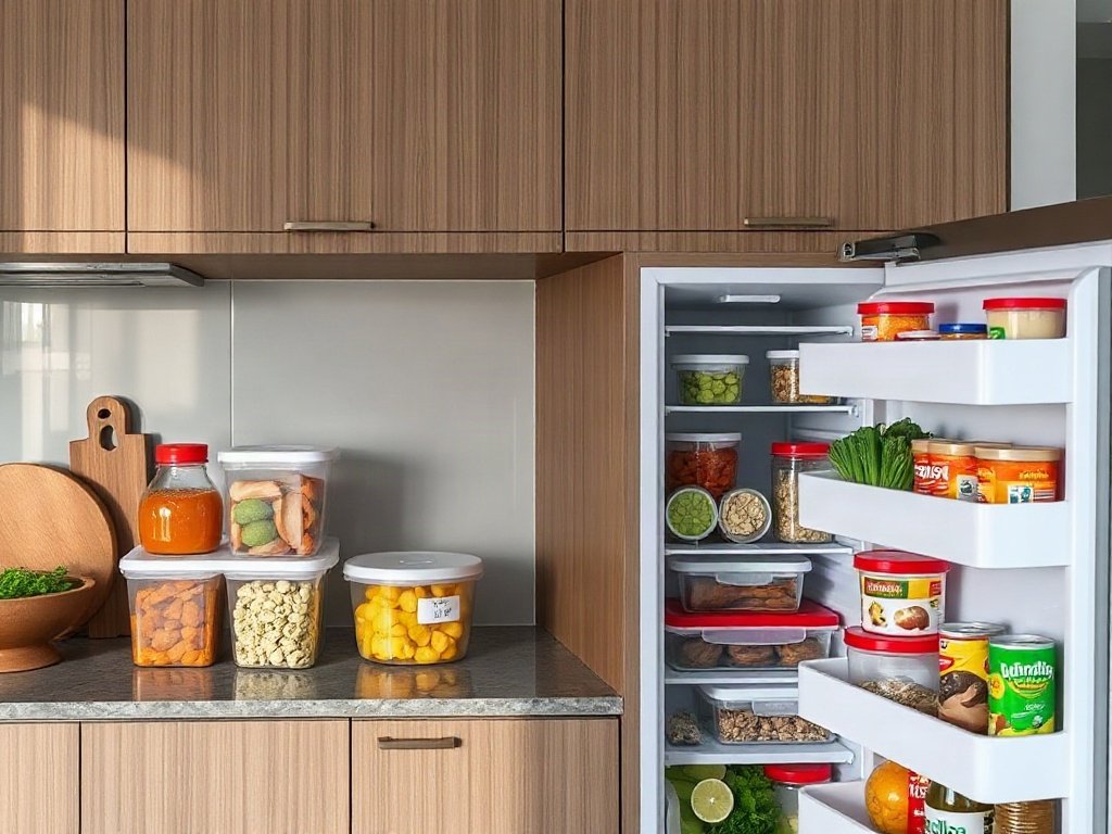 Tủ lạnh tổ chức thực phẩm gọn gàng