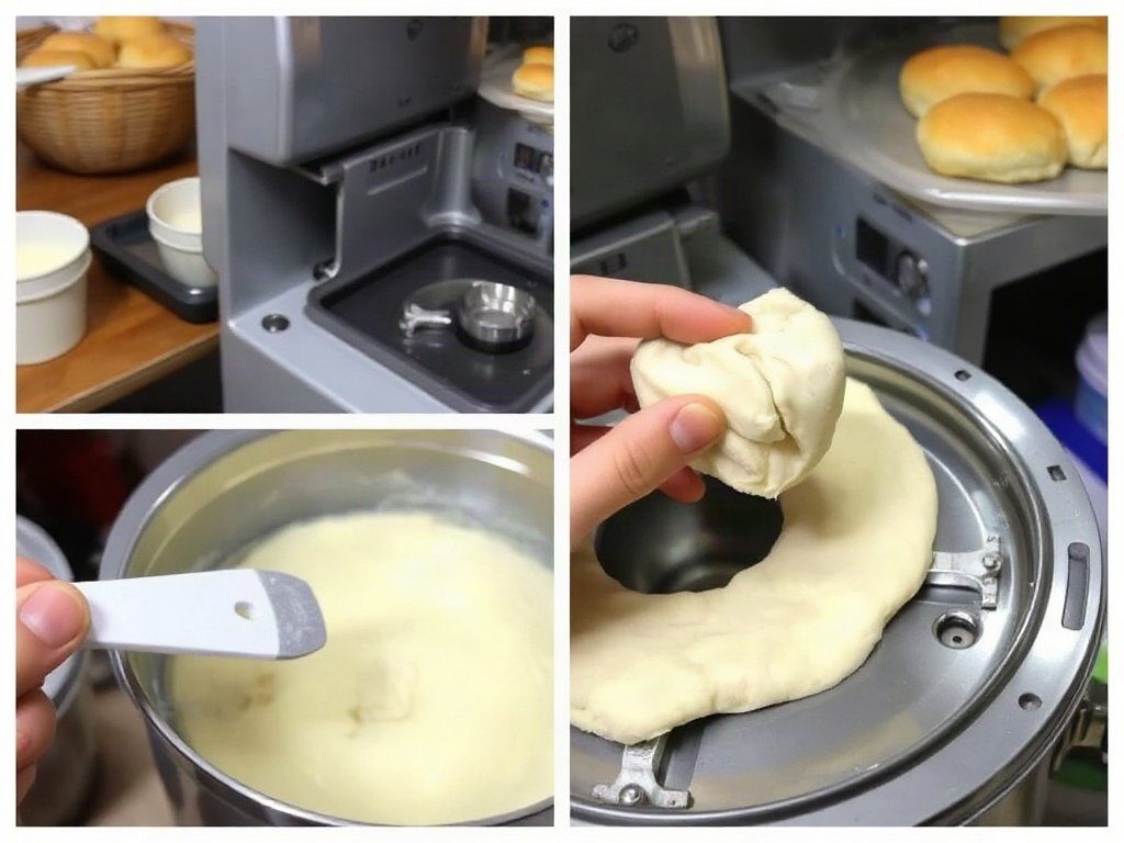 Vệ sinh lưỡi tạo bột trong máy làm bánh mì ở bếp Việt.