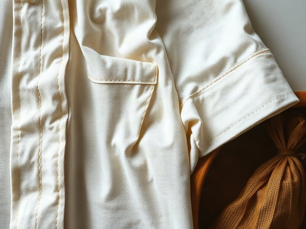 Áo sơ mi cotton tự nhiên với túi thơm