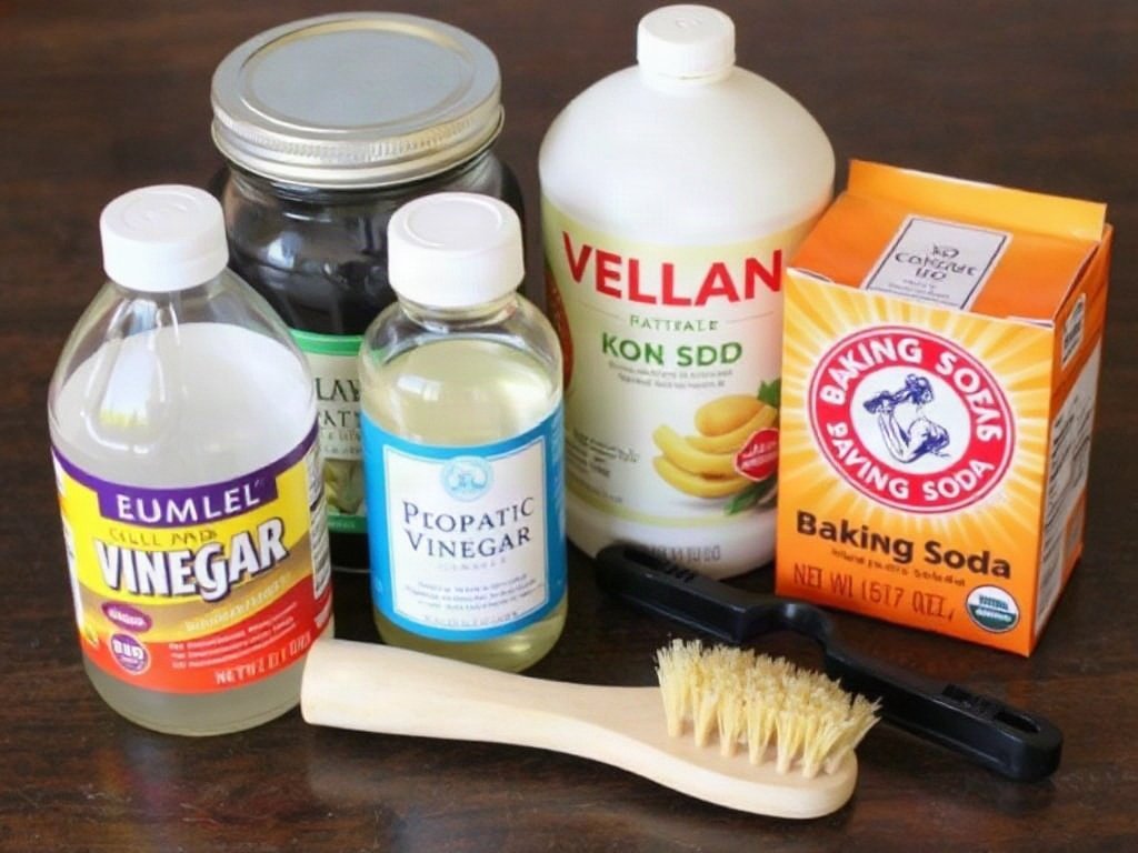 Dụng cụ gia đình như giấm, baking soda để làm sạch trang sức.