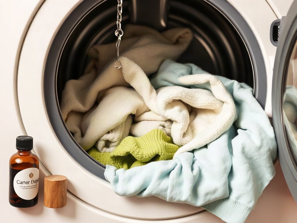 Giặt quần áo với tinh dầu để loại bỏ mùi thuốc lá