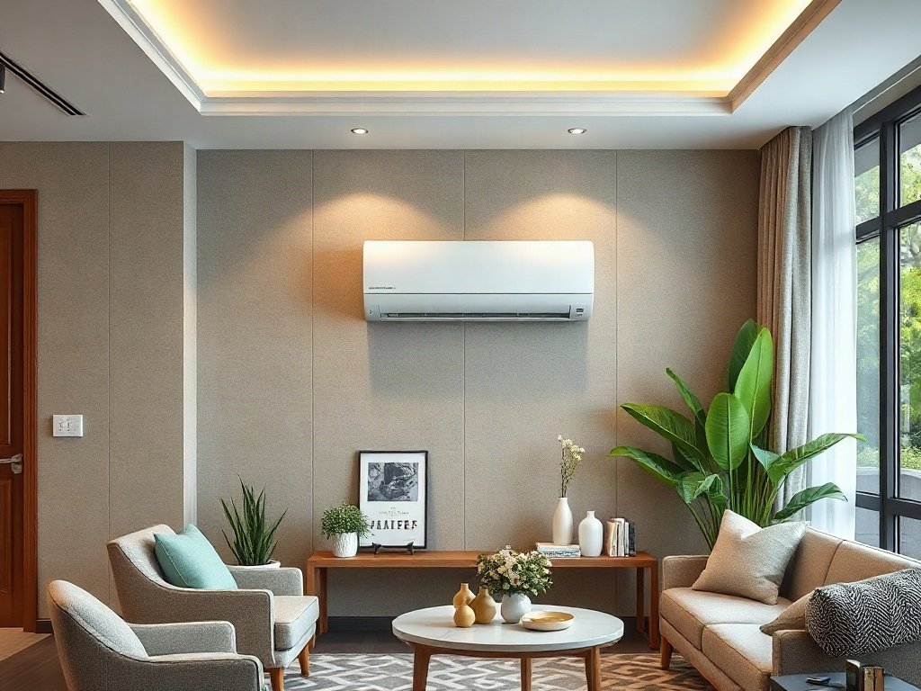 Máy lạnh treo tường kết hợp hài hòa với nội thất nhà Việt