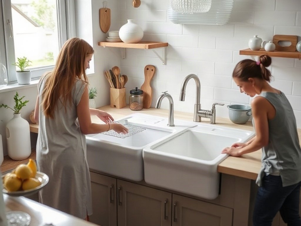 Sử dụng bồn rửa bát kích thước lớn trong bếp