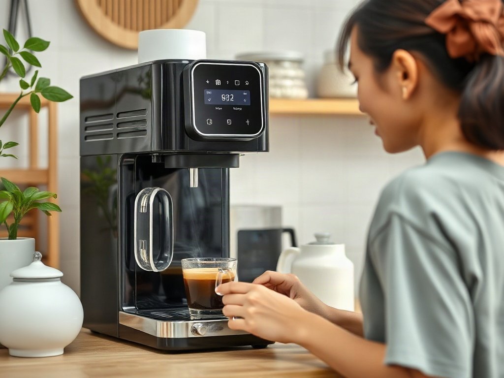 Máy pha cà phê tự động trong bối cảnh sử dụng thực tế