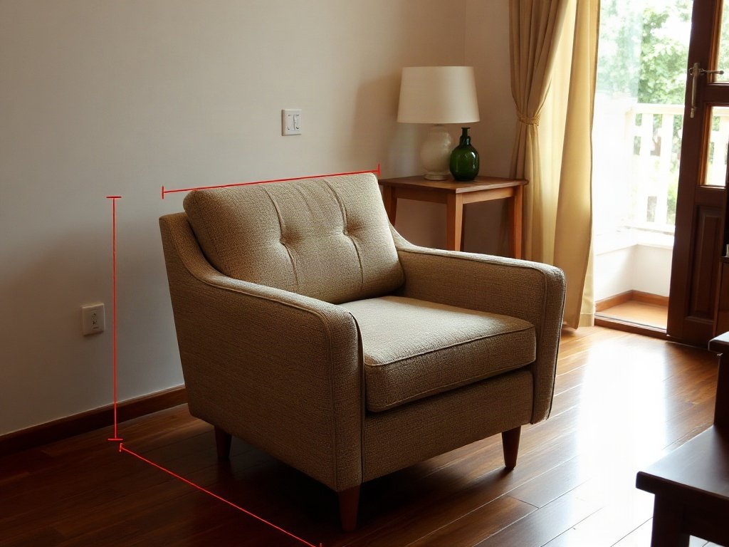 Cách sử dụng ghế bọc vải nỉ với kích thước thực tế
