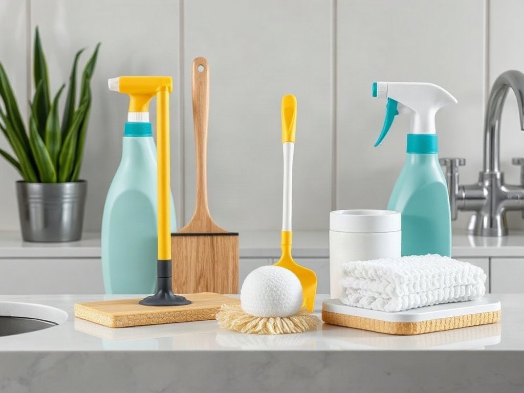Bố cục dụng cụ làm sạch đồ gốm sứ