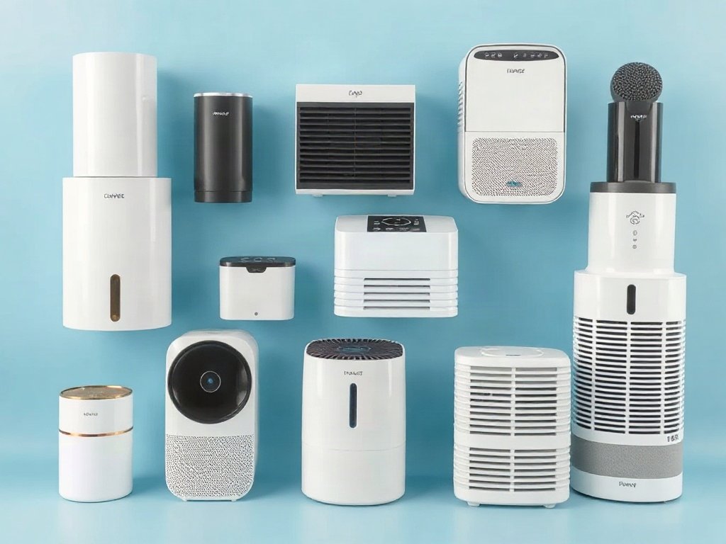 Máy lọc không khí mini trong bố cục gợi ý mua và bảo quản.