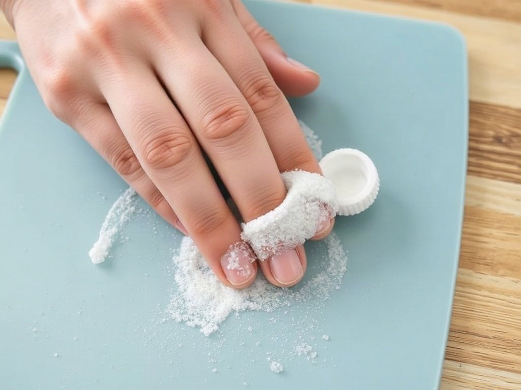 Làm sạch thớt nhựa bằng dung dịch