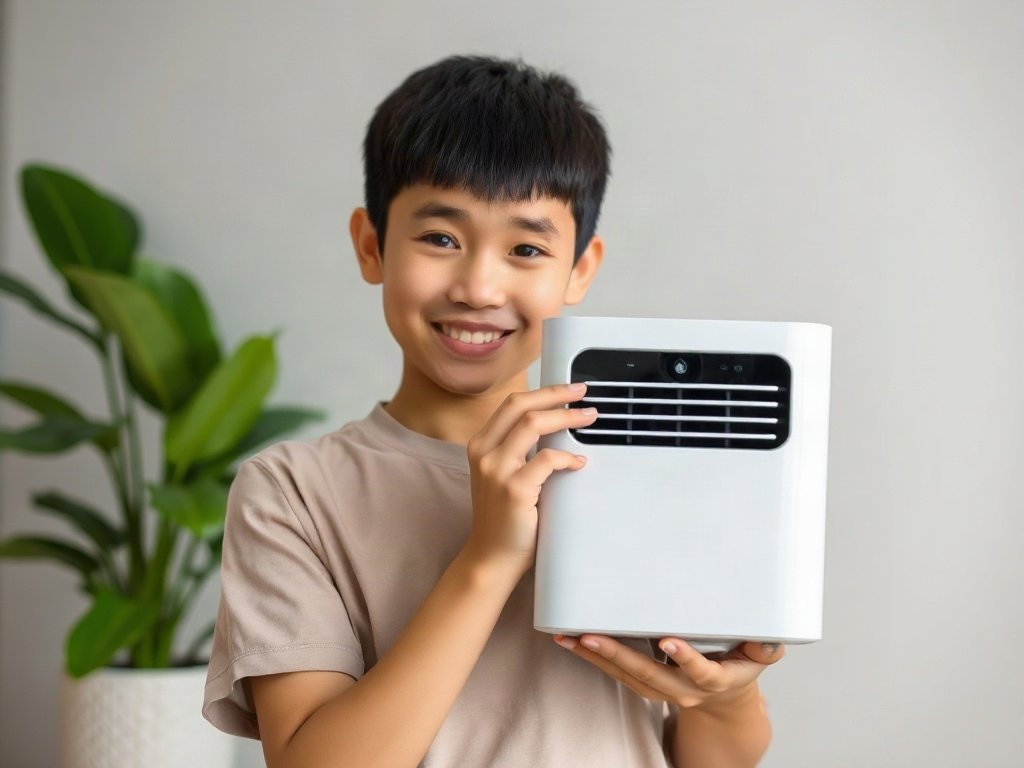 Người trẻ Việt bật máy lọc không khí mini sạch mới với nụ cười