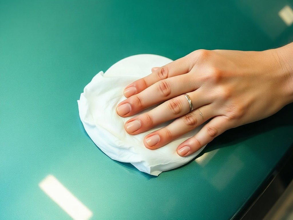 Người Việt đang đánh bóng bề mặt nhựa