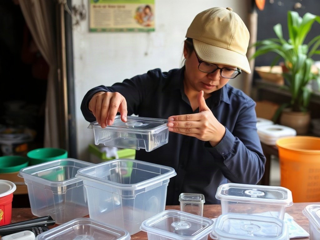 Người Việt đang lắp hộp nhựa đúng cách.