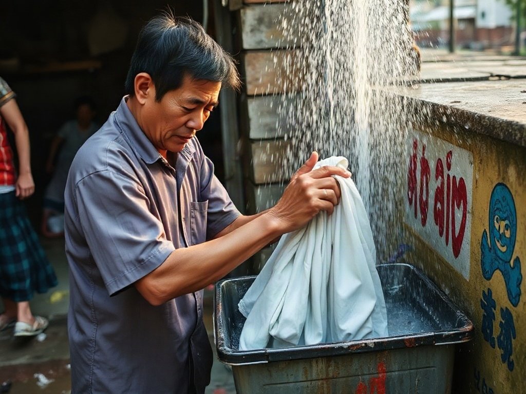 Người Việt giặt quần áo bằng tay để khử mùi